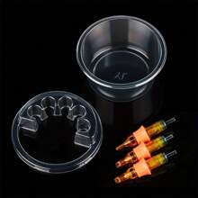 60pcs Leak-Proof Tattoo Ink Rinse Cups - Effortless Blending, Diluting & Drying For Tip Cartridge Cleaning - Convenient Box Set