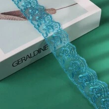 Encaje bordado con flores de 10 yardas de largo para hacer bouquets, cajas de regalo y accesorios para la ropa de niños, juguetes, muñecas, ropa de mascotas y otros accesorios - Multicolor - Ver 16