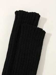 1 paire de manchettes épaisses pour femmes, gants sans doigts à design long pour l'automne et l'hiver, manches tricotées chaudes pour la protection contre le froid