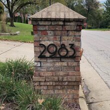 Mid Century Metal House Number Sign Modern Address Sign Address Number Sign Address Numbers MCM Style House Numbers - Style A17 Multi-Functional, Reusable, Ornamental Exquisite, Contracted, High-Quality, Vintage Custom, Personalized, Unique Ideal Gifts For Him Her For Graduation, For Weddings, For Housewarming Living Room, Bedroom, Tea Room, Home, Dining Room, Office, School Birthday - Black - View 6