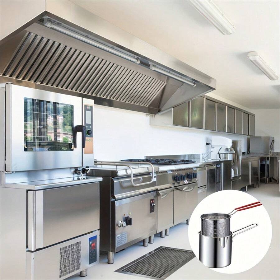 Stainless Steel Deep Fryer With Strainer Basket Multifunctional