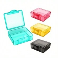4pcs Mini Transparent Medicine Box, Portable Pill Organizer, Compact And Convenient, Suitable For Travel