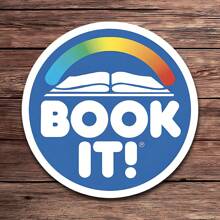 1张“Book It”贴纸 - 复古怀旧贴纸 | “Book It”奖励贴纸，送给爱书人的礼物 | 趣味90年代贴纸，适用于Kindle和水瓶 | 千禧一代和言情小说读者的完美礼物 - 彩色 - 查看 10