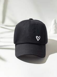 1入組印花心形棒球帽，戶外可調節遮陽休閒帽，適用於春季/秋季旅行、海灘度假、遮陽帽，Y2K風格青年帽 - 兒童棒球帽 - 查看 13