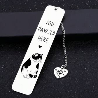 1 Piece, Charming Stainless Steel Cat Bookmark - The Perfect Gift For Cat Enthusiasts And Book Enthusiasts, Suitable For Reading Friends And Women Section,School Supplies,Back To School