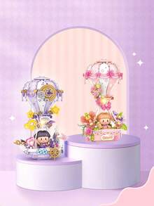 LOZ Cute Kawaii Hot Air Balloon Spaceship Mini Building Block Set For Birthday Gift Desktop Decoration To Improve Hands-On Ability - Multicolor - View 3