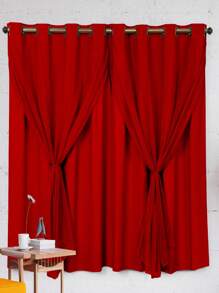 Curtains - 紅色的 - 查看 4