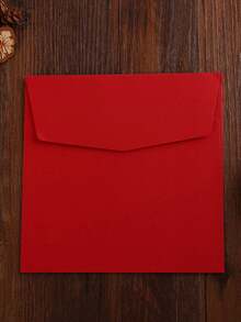 5pcs Wedding Invitation Cards, High-End Red Envelope, Love Letter - Set - View 4