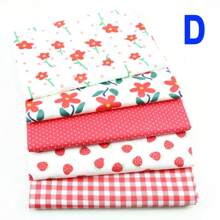 5 chiếc/lô vải in họa tiết hoa nông thôn tự làm thủ công đầu vải thiết kế lưới hình học phân mảnh vải chéo vải chần bông nhóm vải bộ đồ giường bó vải khối may vá vải sổ lưu niệm Tecidos - Nhiều màu - Xem 19