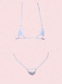 女士性感内衣双色蕾丝无肩带胸罩裆内裤性感套装