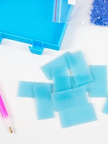 10 件装 2*4 厘米钻石画艺术专用胶泥（红色/蓝色） - 彩色 - 查看 5