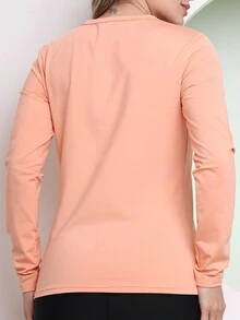 Women Tops - 杏色 - 查看 3