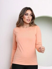 Women Tops - 杏色 - 查看 1