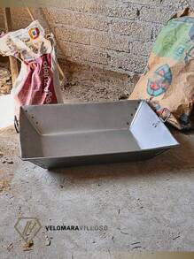 Mezcladora Para Albañil Charola Profesional Grande 60 Cm Herramienta De Construcción - Gris - Ver 2