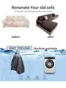 1 Stück Universal Stretch-Sofaüberzug All-Inclusive Sofakissen-Abdeckung staubdicht Waschbare Sofabezug für Wohnzimmer, geeignet für L-förmige und 1234-Sitzer Sofas