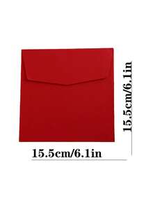 5pcs Wedding Invitation Cards, High-End Red Envelope, Love Letter - Set - View 9