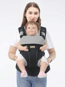 嬰兒背帶，透氣方便的前後兼用手臂式免提肩帶，適合外出 - 黑色 - 查看 8