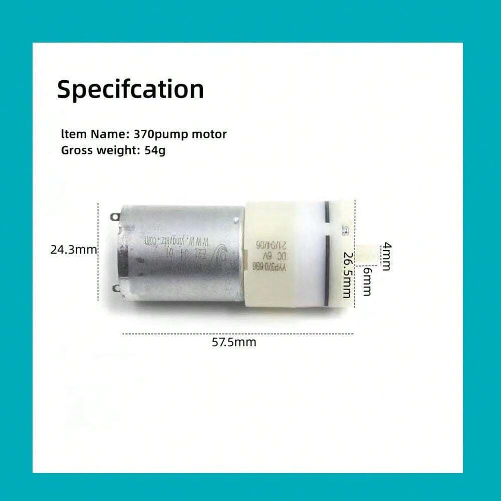 UMIQUA engrenage électrique Micro 3V 12V Electric Moteur, 2 5GA 370 Moteur Micro DC, Mini Mini Motor Moteurs électriques, 12-136 0RPM, Batterie axiale (Size : 280, Color : 6V