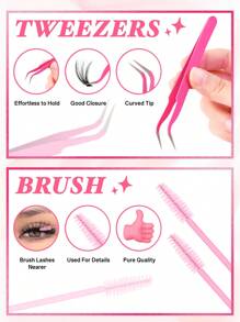 Kit de extensión de pestañas DIY con 384 piezas de racimos de pestañas individuales D Curl de 10-16 mm mezclados para una apariencia natural, sutil, densa y duradera, para uso de bricolaje en casa o en movimiento para la vida diaria, fiestas y festivales de música. Incluye pegamento, sellador y pinzas para principiantes.