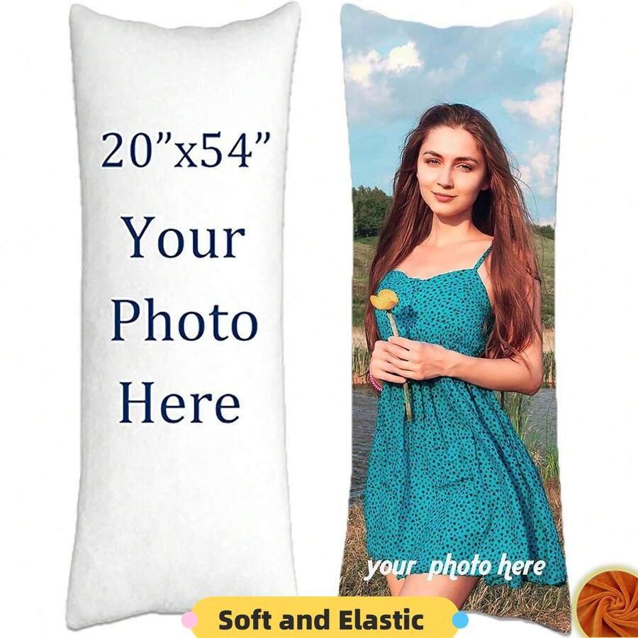 1pc Custom Pillow Case Custom Pillow With Picture Long Body Pillow Case Personalized Pillow Cover With Your Loved Ones Custom Pillow Case Cover Gifts Any Picture (20x54 Inch) Christmas Gift - Upload Pictures to Customize Pillows - View 1