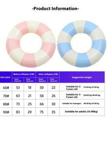 1 Piece Inflatable Swimming Ring, Rafting Ring, Armpit Ring, Men's And Women's Life Ring, Suitable For Pool Parties, Outdoor Leisure And Vacation, Summer Essentials