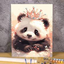 熊貓畫套裝，包括DIY數字畫和油畫，帶有富有想像力的動物設計