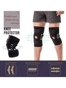 1 pieza Rodillera deportiva, accesorios para entrenamiento de fitness en el gimnasio Rodillera de soporte deportivo Rodilleras de gimnasio - Negro - Ver 6