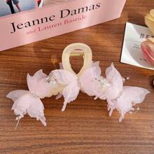 1pc Butterfly Women's Large Premium Sweet Hair Clip Back Head Hair Claw Headpiece Hair Claw, Hair Accessories Hair Clips Hair Jaw Clip Hair Clamps Hair Clutch Hair Catcher Clip, Claw Clip Fall Winter For Vacation Outfits Woman