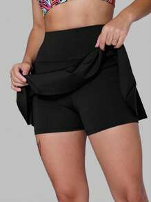 Women Sports Skirts & Skorts - 黑色 - 查看 2