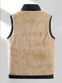 男友风男士加大羊毛加厚背心，秋冬季保暖羊毛加厚开衫