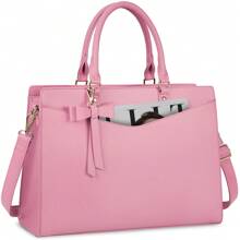 Laptop Bag For Women 15.6 Inch Leather Tote Bag Professional Business Office Work Bag Waterproof Briefcase Computer Tote Bag Large Capacity Lightweight Handbag Shoulder Bag