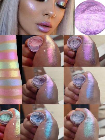 1pc Chameleon Aurora Nail Powder, Iridescent Mirror Chrome Pigment, Multicolor Shiny Glitter Dust For Nail Art Design, DIY Manicure Decoration High-Gloss Magic Color Chameleon Pearlescent Glitter