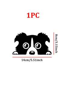 1 pieza Perro con latido de corazón, 1 pieza Perro trepando por la ventana, 1 pieza Huella de pata de perro, Pegatinas personalizadas de perro para coche, Pegatinas de la serie de perros de material PVC, Color negro opcional, Pegatinas de dibujos animados lindos, Cubierta de arañazos, Adecuado para accesorios de automóvil, motocicletas, fácil de instalar y sin residuos, Decoración de automóvil, Accesorios de automóvil para mujeres, Suministros de automóvil - Negro - Ver 13