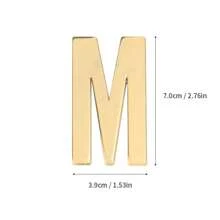 Naklejka na ścianę/drzwi/skrzynkę pocztową z metalu DIY Solid English Letter Decal Applique do lodówki, biura, logo firmy, prezent na powrót do szkoły (z klejem)