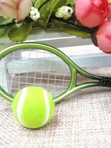 1入創意娃娃網球球拍玩具，迷你球拍，模擬網球配件，娃娃屋配件，運動器材組，節日道具禮品 - 彩色 - 查看 14