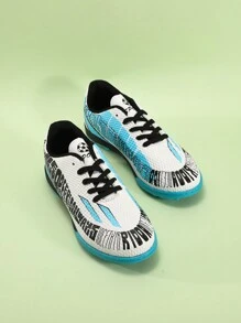 Student Soccer Shoes Sports Training Shoes Shredded Nails TF Non-Slip Artificial Grass Tie For Children