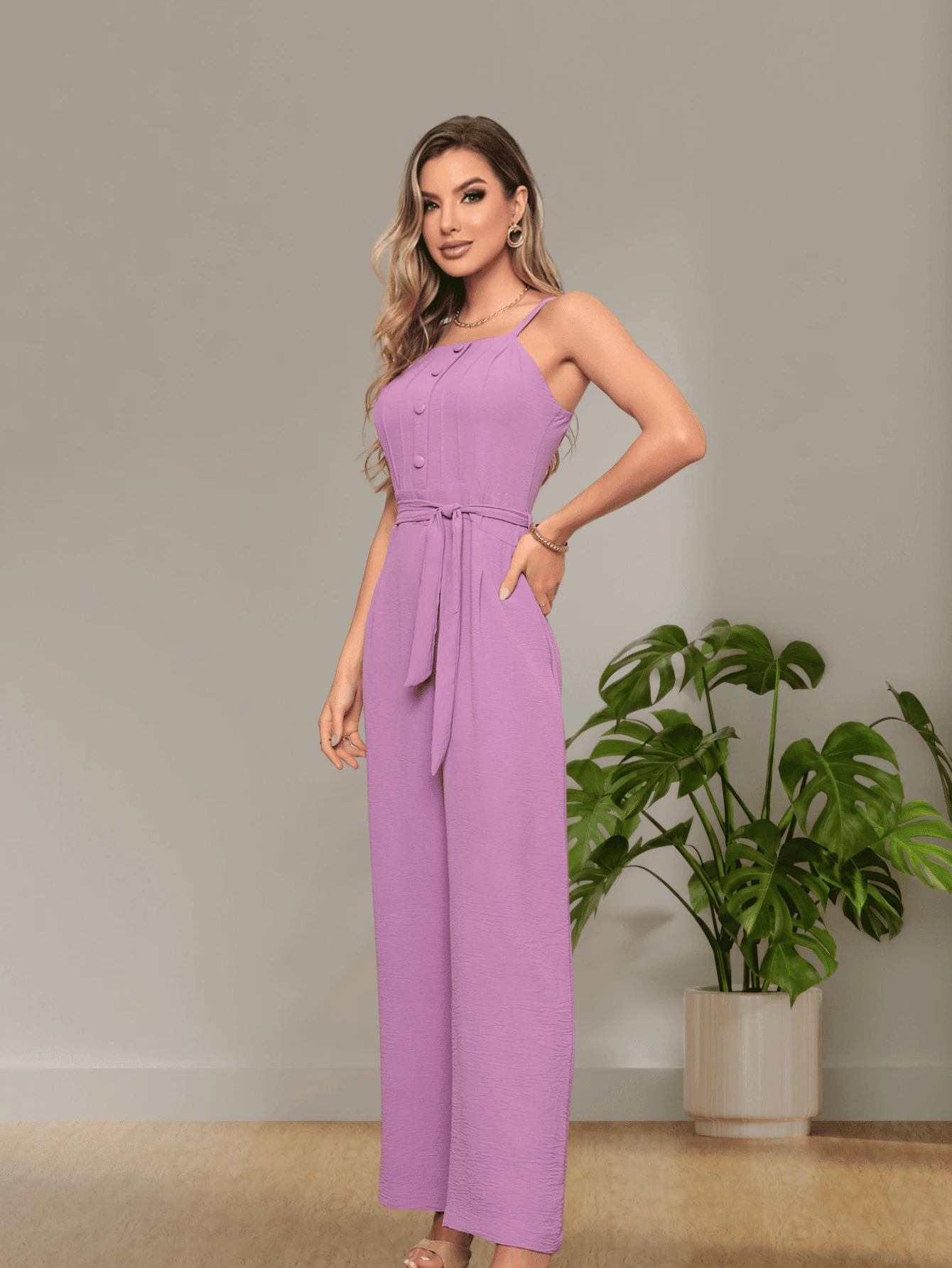 Women Jumpsuits - Màu Lilac Tím - Xem 1