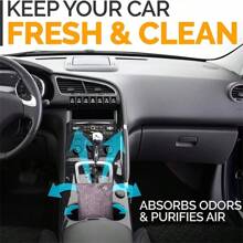 Sacs de purification d'air en charbon de bambou naturel - Absorbe efficacement les odeurs, élimine l'humidité en excès, purifie l'air, élimine les odeurs persistantes - Parfaits pour la maison, la voiture, les zones d'animaux de compagnie, la salle de bain, la purification d'air frais en sous-sol