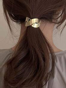 4pcs Asymmetrical Hair Scrunchies, Fashionable Hair Ties, Versatile Hair Bands For Buns - Multicolor - View 9