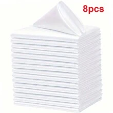 8/16/24张散装婚礼餐巾，优雅方形餐桌餐巾，缎面餐巾，适用于餐厅、宴会、毕业派对、返校季（43*43厘米/17*17英寸） - 白色 - 查看 4