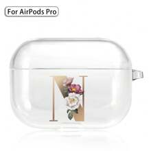 硅胶耳机盒兼容 Airpods Pro 印刷金色字母无线蓝牙耳机充电盒保护套 - AirPods Pro (Clear) - 查看 17
