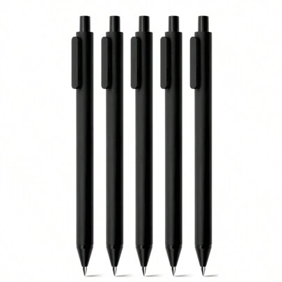 Black White Gel Pens Black Ink 0.5mm Medium Point, Original Design, Quick Drying Aesthetic Note Taking Pens School Office Supplies Cute Stationery