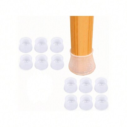 36 peças Capa para Pé de Cadeira (Branco, Cinza, Rosa) em Silicone, Ideal para Pernas de Cadeira Redondas e Quadradas, Protetor de Piso com Fundo Antiaderente, Capa Elástica para Pés de Móveis, Prevenção de Arranhões e Ruídos, Sem Deixar Marcas