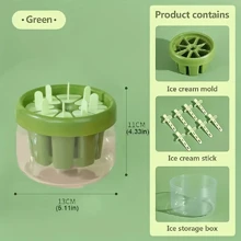 1pc Popsicle Molds, Mini Popsicle Mould, Reusable DIY 8 Grid Ice Pop Mould For Homemade, Upgrade Ice Cream Mold With Sticks And Ice Box, Easy Release Popsicle Maker, Kitchen Accessories, Home Items, - Multicolor - View 3