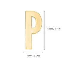 Naklejka na ścianę/drzwi/skrzynkę pocztową z metalu DIY Solid English Letter Decal Applique do lodówki, biura, logo firmy, prezent na powrót do szkoły (z klejem)