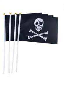 3pcs Multi-Country Hand Waving Flag, Hand Waving Flag, 14*21 Cm (5.51*8.27 In) Polyester Small Hand Waving Flag With Plastic Flagpole Trim - Multicolor - View 23