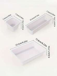 Set de 8 piezas organizadoras de cajones de combinación gratuita: ideal para baño, oficina, cocina, cosméticos, útiles de escritorio, lápices, bolígrafos, pinceles, acuarelas, herramientas de clasificación, etc. - adecuado para cajas de almacenamiento de plástico - Multicolor - Ver 4