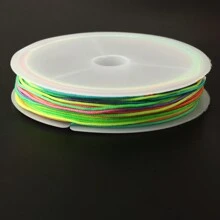 10 Rolls/Pack 100 Yards Colorful Non-Elastic Nylon Beading Cord,0.8mm Multicolor Beaded Thread String For Beading Necklace Bracelet Making Diy Jewelry Crafts Braided String Macrame Cord