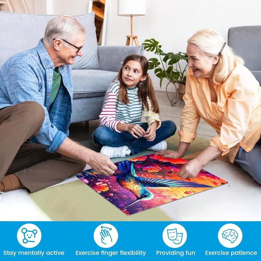 4 Pack 24 Large Piece Puzzles For Seniors, Puzzles Dementia Alzheimers