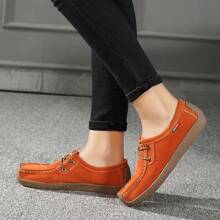 女士平底鞋，春夏防滑牛津休閒輕便鞋